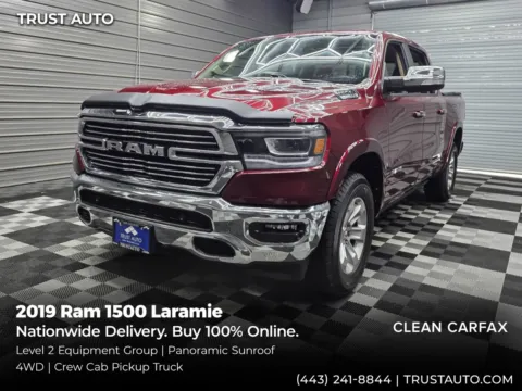 Red 2019 Ram 1500 Laramie 4WD Crew Cab 5.7L Hemi V8 Pickup Truck w/Level 2 Equipment Pkg for sale in Sykesville, MD