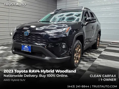 Black 2023 Toyota RAV4 Woodland AWD Hybrid SUV for sale in Sykesville, MD