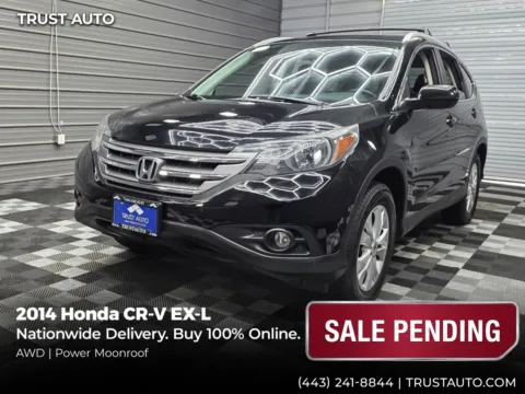 Black 2014 Honda CR-V EX-L AWD SUV for sale in Sykesville, MD