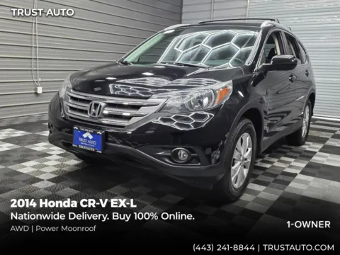 Black 2014 Honda CR-V EX-L AWD SUV for sale in Sykesville, MD