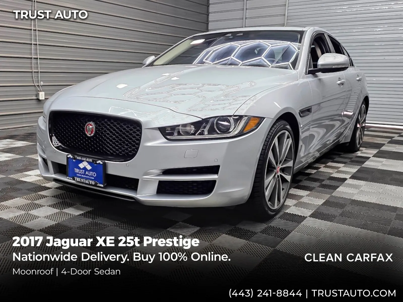 Silver 2017 Jaguar XE 25t Prestige Sedan for sale in Sykesville, MD