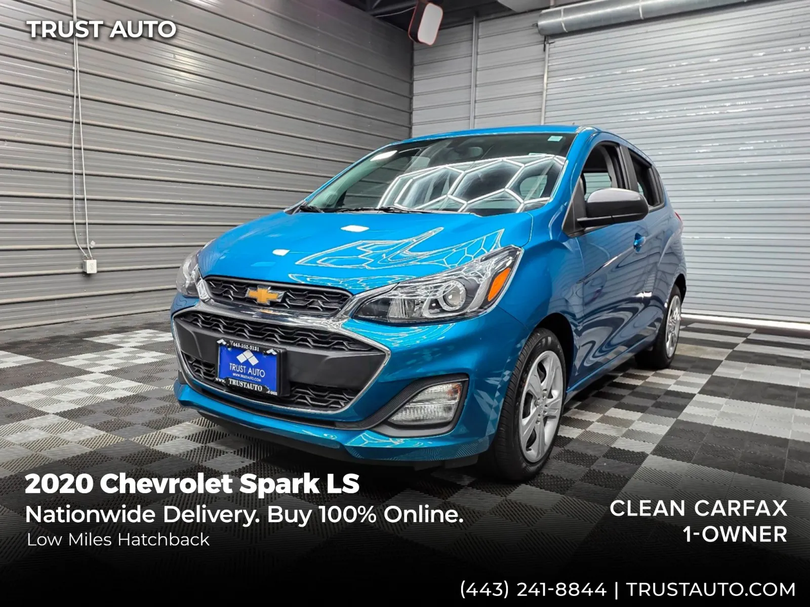 Blue 2020 Chevrolet Spark LS Hatchback for sale in Sykesville, MD