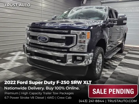 Blue 2022 Ford Super Duty F-250 XLT 4WD Crew Cab Power Stroke Diesel Pickup Truck w/Premium/Trai for sale in Sykesville, MD