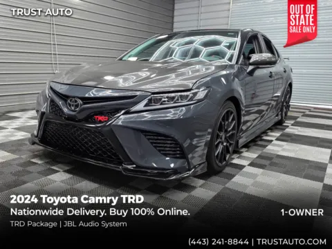 Black 2024 Toyota Camry TRD V6 4-Door Sedan for sale in Sykesville, MD