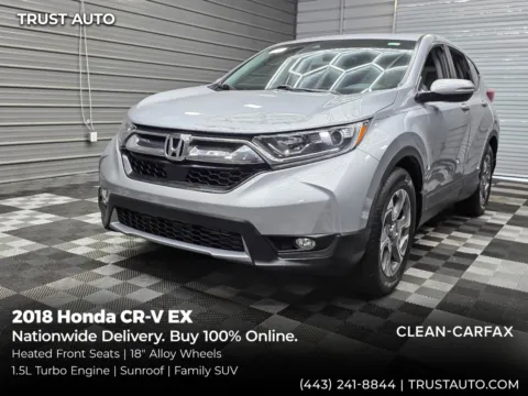 Silver 2018 Honda CR-V EX SUV for sale in Sykesville, MD