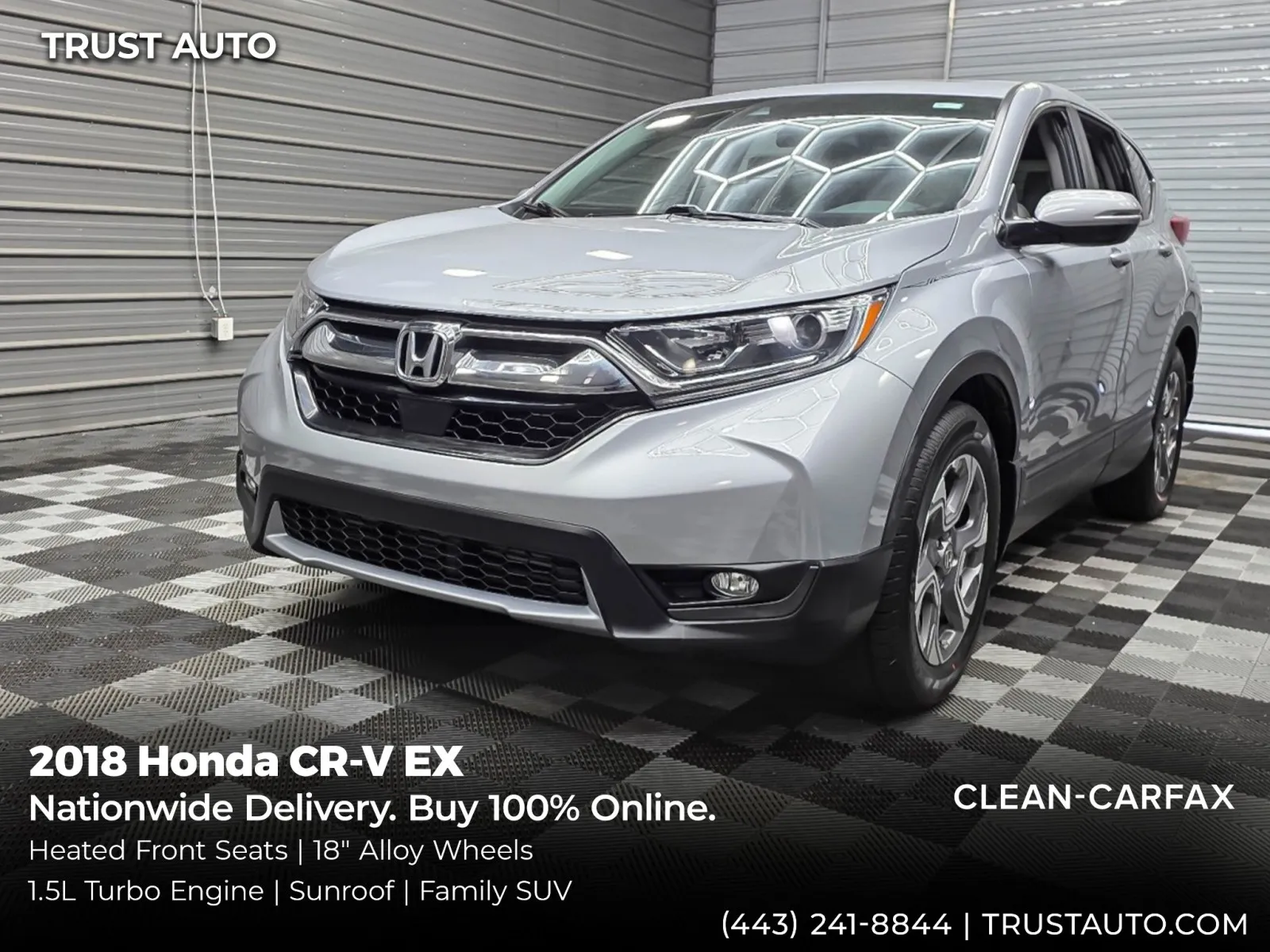 Silver 2018 Honda CR-V EX SUV for sale in Sykesville, MD