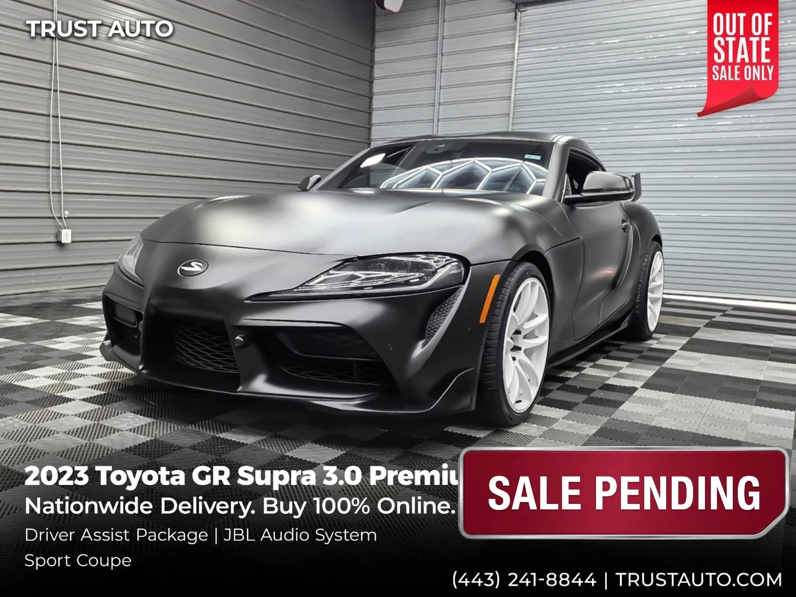 2023 Toyota GR Supra 3.0 Premium Coupe w/Driver Assist Pkg for sale in Sykesville, MD