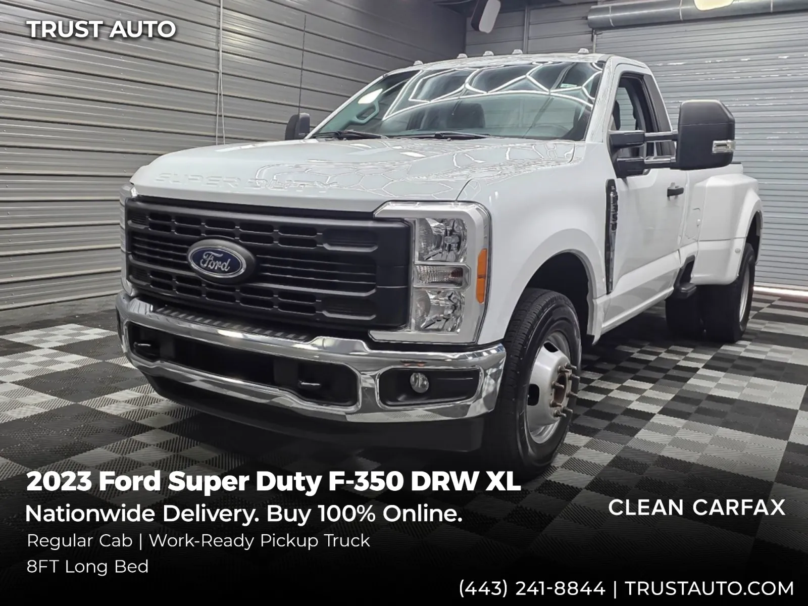White 2023 Ford Super Duty F-350 DRW XL Regular Cab 8ft Bed Pickup Truck for sale in Sykesville, MD