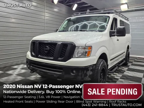 White 2020 Nissan NV3500 HD SL V8 12-Passenger Minivan/Van for sale in Sykesville, MD