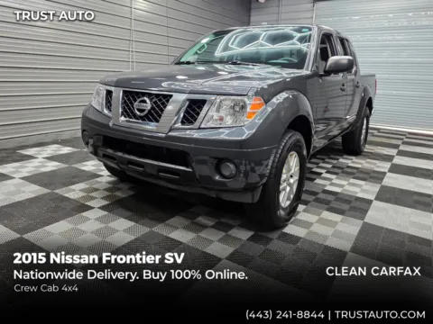 Gray 2015 Nissan Frontier SV 4WD Crew Cab Pickup Truck for sale in Sykesville, MD