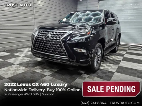 Black 2022 Lexus GX 460 Luxury 4WD 7-Passenger SUV for sale in Sykesville, MD