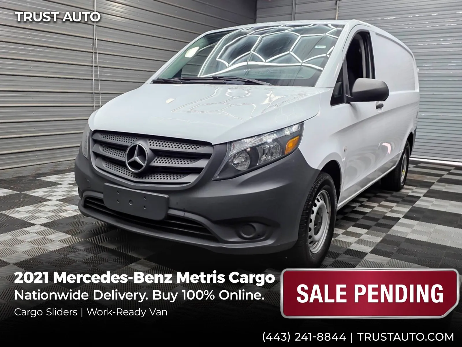 2021 Mercedes-Benz Metris Cargo 126''WB Standard Roof Minivan/Van w/Cargo Sliders for sale in Sykesville, MD