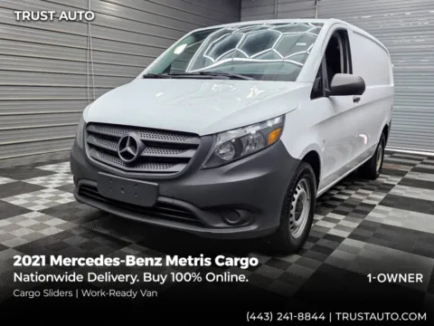 White 2021 Mercedes-Benz Metris Cargo 126''WB Standard Roof Minivan/Van w/Cargo Sliders for sale in Sykesville, MD