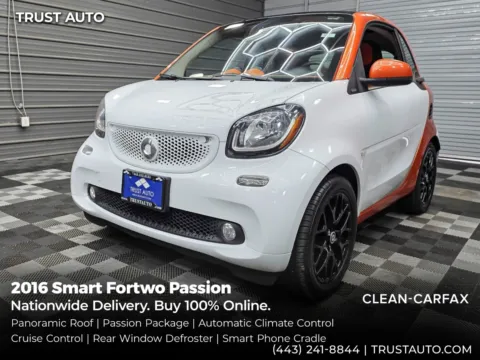 Orange 2016 smart fortwo Passion Coupe w/6-Speed A/T for sale in Sykesville, MD
