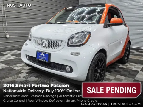 Orange 2016 smart fortwo Passion Coupe w/6-Speed A/T for sale in Sykesville, MD
