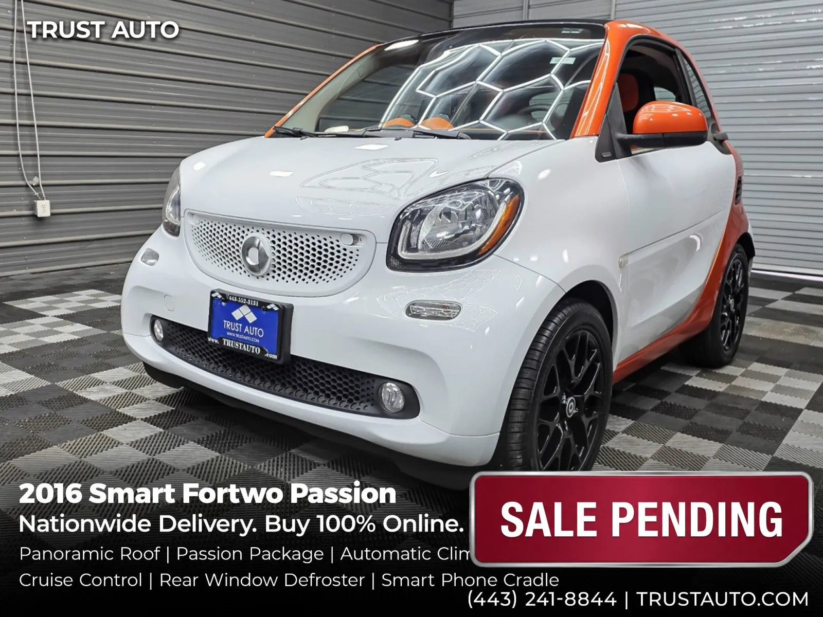 2016 smart fortwo Passion Coupe w/6-Speed A/T for sale in Sykesville, MD