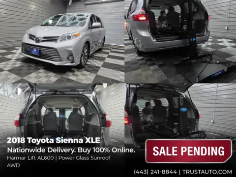 Silver 2018 Toyota Sienna XLE AWD Minivan/Van w/Harmar Mobility Lifts for sale in Sykesville, MD