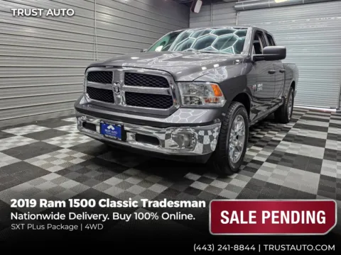 Gray 2019 Ram 1500 Classic Tradesman 4WD Quad Cab Pickup Truck w/SXT Plus Pkg for sale in Sykesville, MD