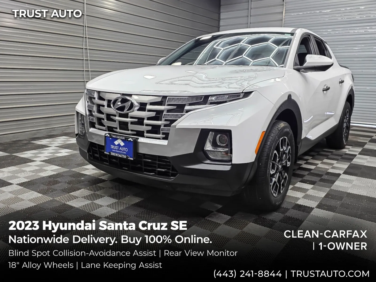 White 2023 Hyundai Santa Cruz SE Crew Cab Pickup Truck for sale in Sykesville, MD