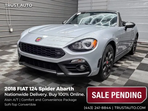 Silver 2018 Fiat 124 Spider Abarth Soft-Top Convertible w/Aisin A/T for sale in Sykesville, MD