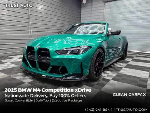 Green 2025 BMW M4 Competition xDrive AWD Soft-Top Convertible w/Convenience Pkg for sale in Sykesville, MD