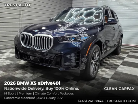 Black 2026 BMW X5 xDrive40i AWD Luxury SUV w/M Sport/Premium/Climate Comfort Pkgs for sale in Sykesville, MD