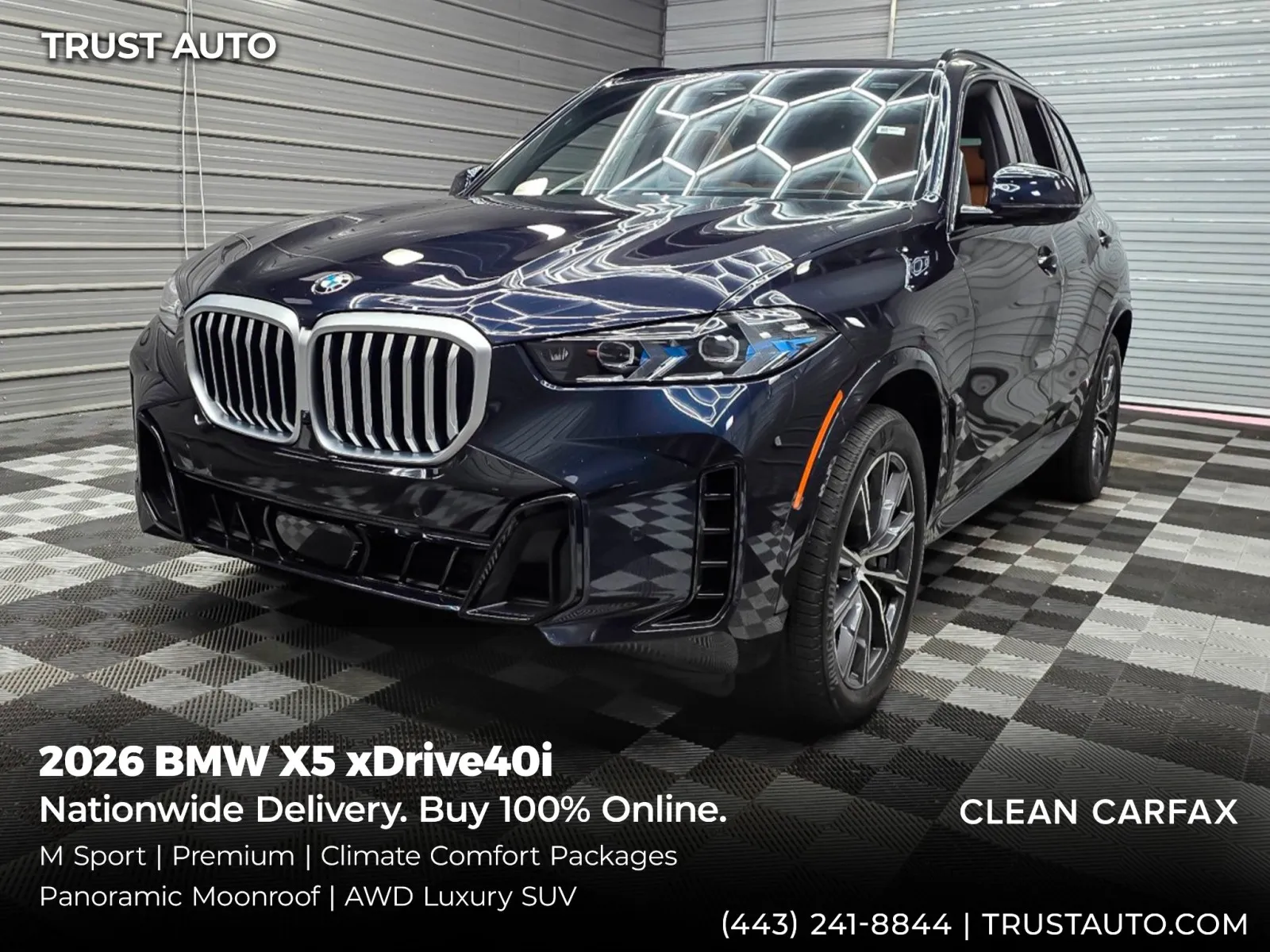 Black 2026 BMW X5 xDrive40i AWD Luxury SUV w/M Sport/Premium/Climate Comfort Pkgs for sale in Sykesville, MD