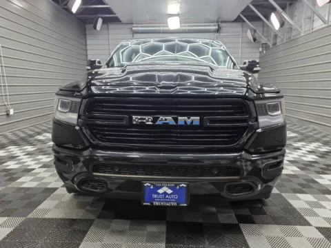 Another view of 2019 Ram 1500 Laramie 4WD Crew Cab Pickup Truck w/Sport Appearance Pkg for sale in Sykesville, MD at Trust Auto