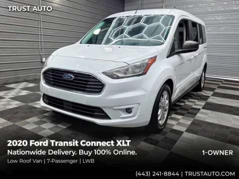 White 2020 Ford Transit Connect XLT LWB 7-Passenger Minivan/Van for sale in Sykesville, MD