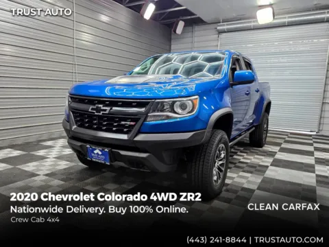 Blue 2020 Chevrolet Colorado ZR2 4WD Crew Cab Pickup Truck for sale in Sykesville, MD