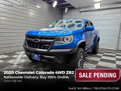 Blue 2020 Chevrolet Colorado ZR2 4WD Crew Cab Pickup Truck for sale in Sykesville, MD