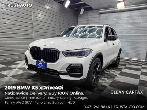 White 2019 BMW X5 xDrive40i AWD Luxury SUV w/Premium 2/Convenience Pkgs for sale in Sykesville, MD