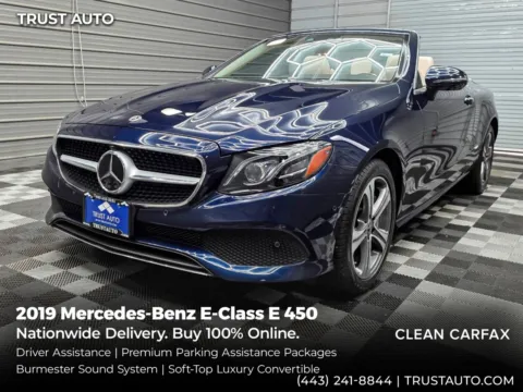 Blue 2019 Mercedes-Benz E-Class E 450 4MATIC Soft-Top Convertible w/Driver Assistance/Premium Pkgs for sale in Sykesville, MD
