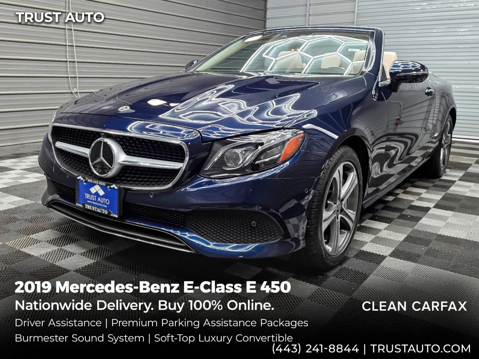 2019 Mercedes-Benz E-Class E 450 4MATIC Soft-Top Convertible w/Driver Assistance/Premium Pkgs