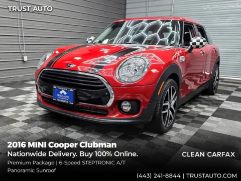 Red 2016 MINI Cooper Clubman 4-Door Wagon w/Premium Pkg for sale in Sykesville, MD