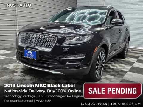 Black 2019 Lincoln MKC Black Label AWD SUV w/Technology Pkg for sale in Sykesville, MD