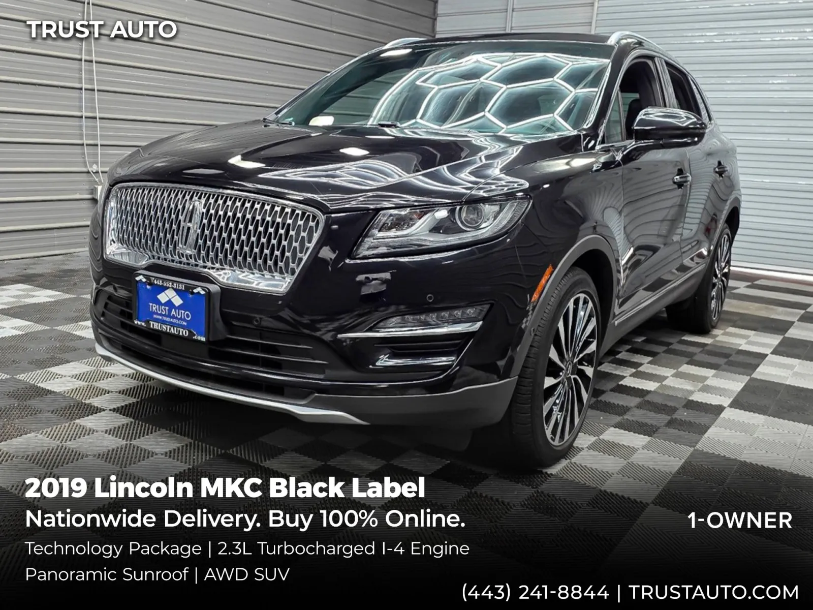 Black 2019 Lincoln MKC Black Label AWD SUV w/Technology Pkg for sale in Sykesville, MD