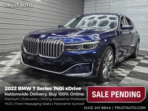 Blue 2022 BMW 7 Series 740i xDrive AWD Luxury Sedan w/Premium/Executive Pkgs for sale in Sykesville, MD