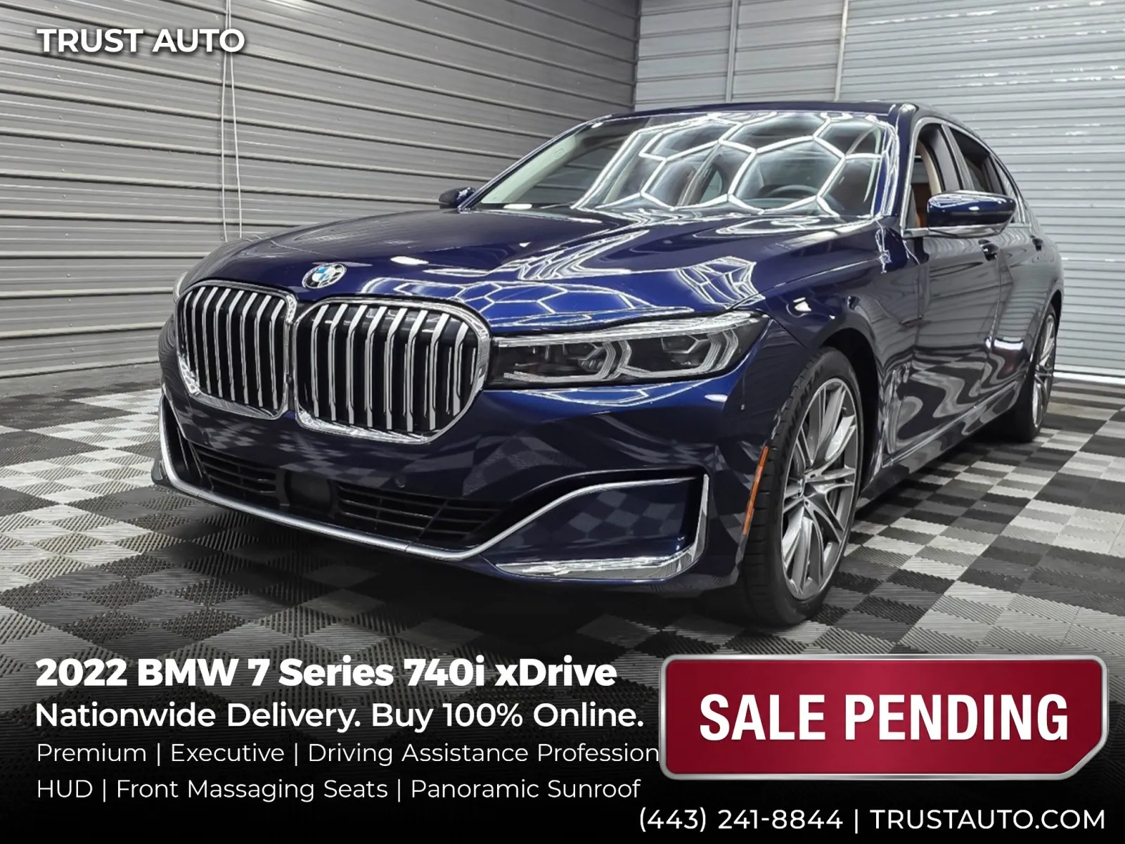 2022 BMW 7 Series 740i xDrive AWD Luxury Sedan w/Premium/Executive Pkgs for sale in Sykesville, MD