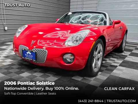 Red 2006 Pontiac Solstice Soft-Top Convertible for sale in Sykesville, MD