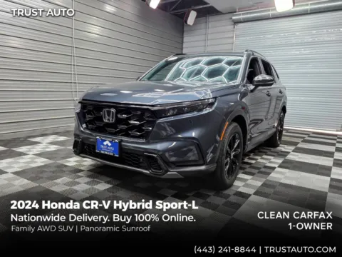 Gray 2024 Honda CR-V Hybrid Sport-L AWD SUV for sale in Sykesville, MD
