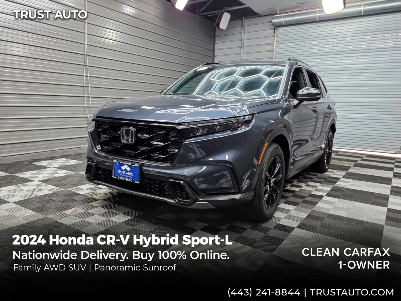 Gray 2024 Honda CR-V Hybrid Sport-L AWD SUV for sale in Sykesville, MD