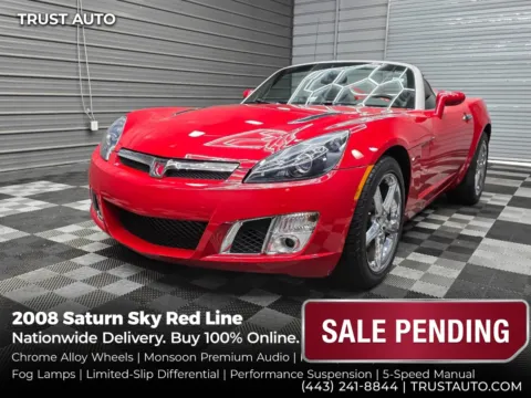 Red 2008 Saturn Sky Red Line 5-Speed Manual Soft-Top Convertible Coupe for sale in Sykesville, MD