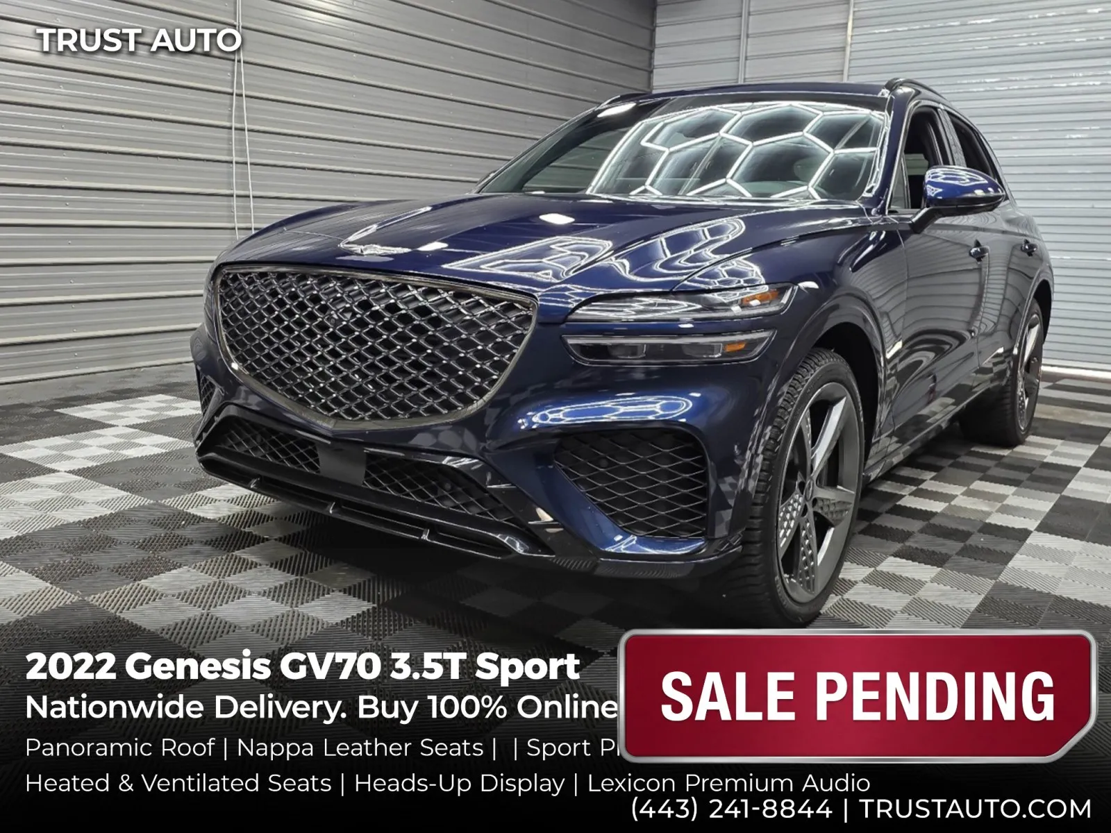 2022 Genesis GV70 3.5T Sport AWD Luxury SUV w/Sport Advanced/Prestige Pkgs for sale in Sykesville, MD