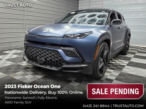 Blue 2023 Fisker Ocean One AWD Electric SUV for sale in Sykesville, MD