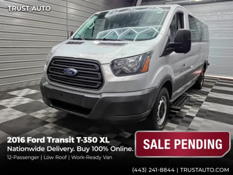 Silver 2016 Ford Transit T-350 12-Passenger XL 148''WB Low Roof Minivan/Van for sale in Sykesville, MD