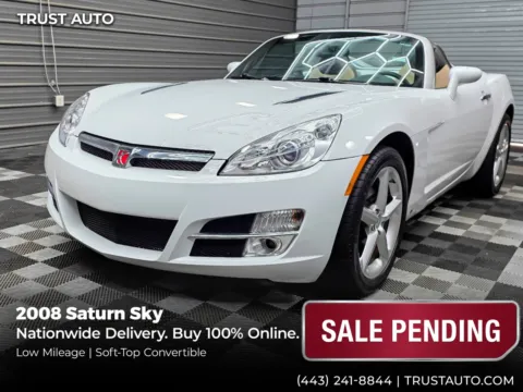 White 2008 Saturn Sky Soft-Top Convertible Coupe for sale in Sykesville, MD