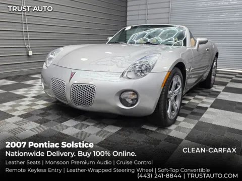 Silver 2007 Pontiac Solstice Soft-Top Convertible for sale in Sykesville, MD