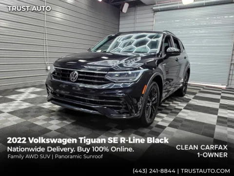 Black 2022 Volkswagen Tiguan SE R-Line Black AWD SUV for sale in Sykesville, MD