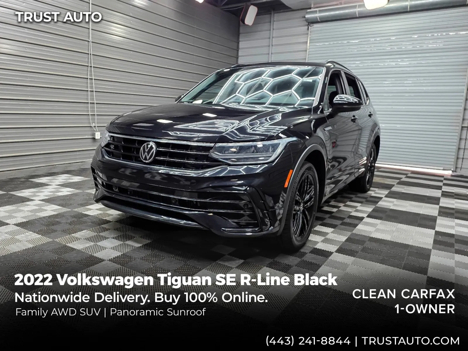 Black 2022 Volkswagen Tiguan SE R-Line Black AWD SUV for sale in Sykesville, MD